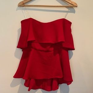 Do + Be red tiered tube top Fabrik S Valentine’s